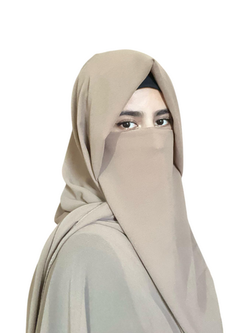 Hijab & Niqab Set-Beige