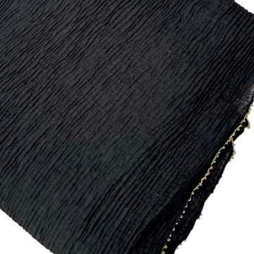 Self Textured Premium Hijab XL - Black