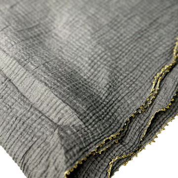 Self Textured Premium Hijab XL - Grey