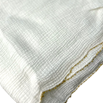 Self Textured Premium Hijab XL - White