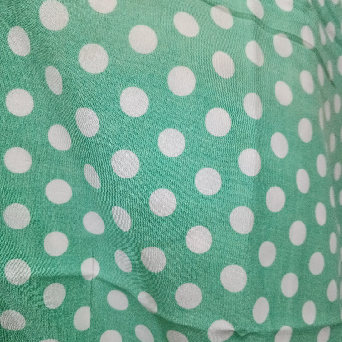 Kids Hijab Linen- Green Dots