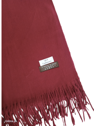 Pure Cashmere Shawl Hijab - Maroon