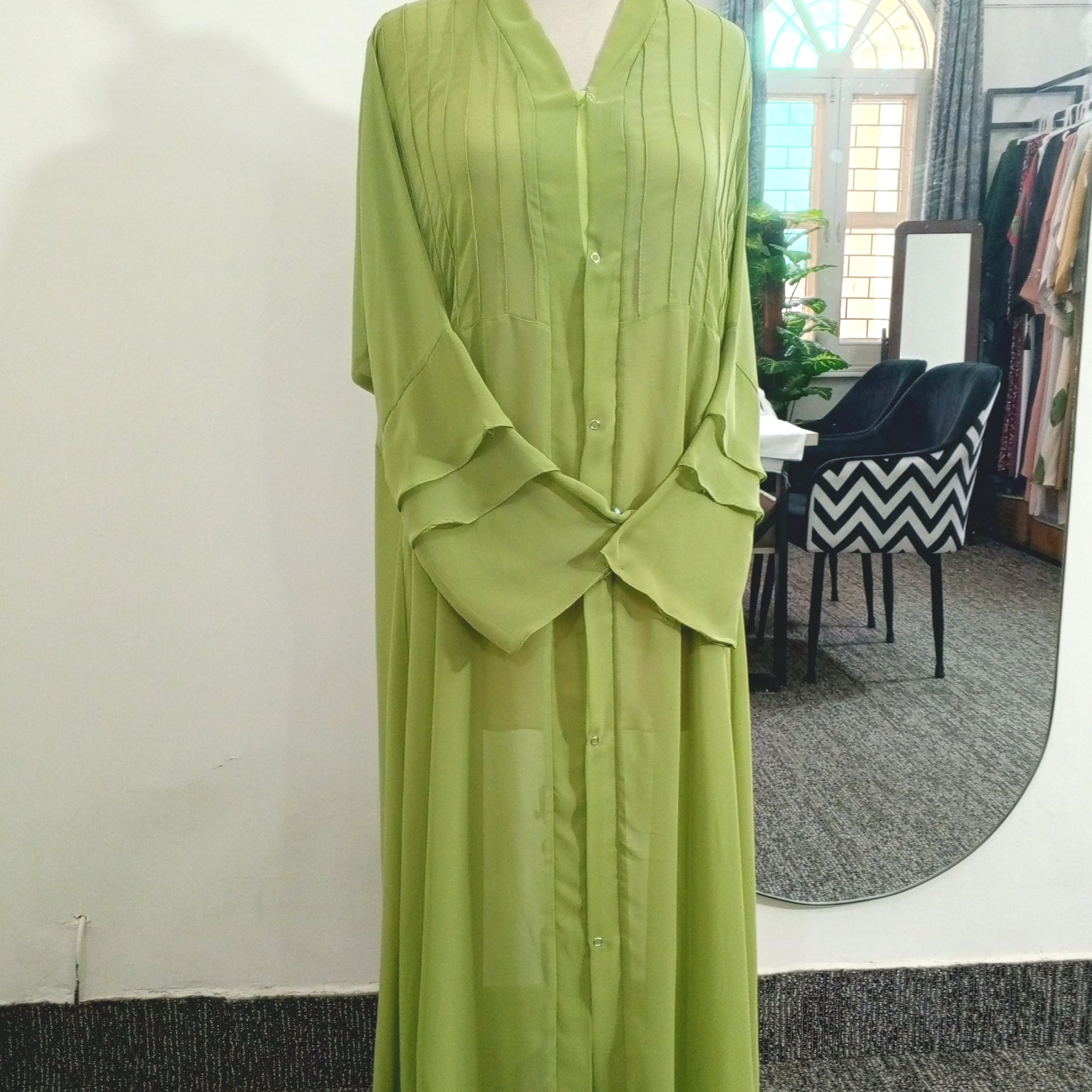 Chiffon Shrug-Apple Green