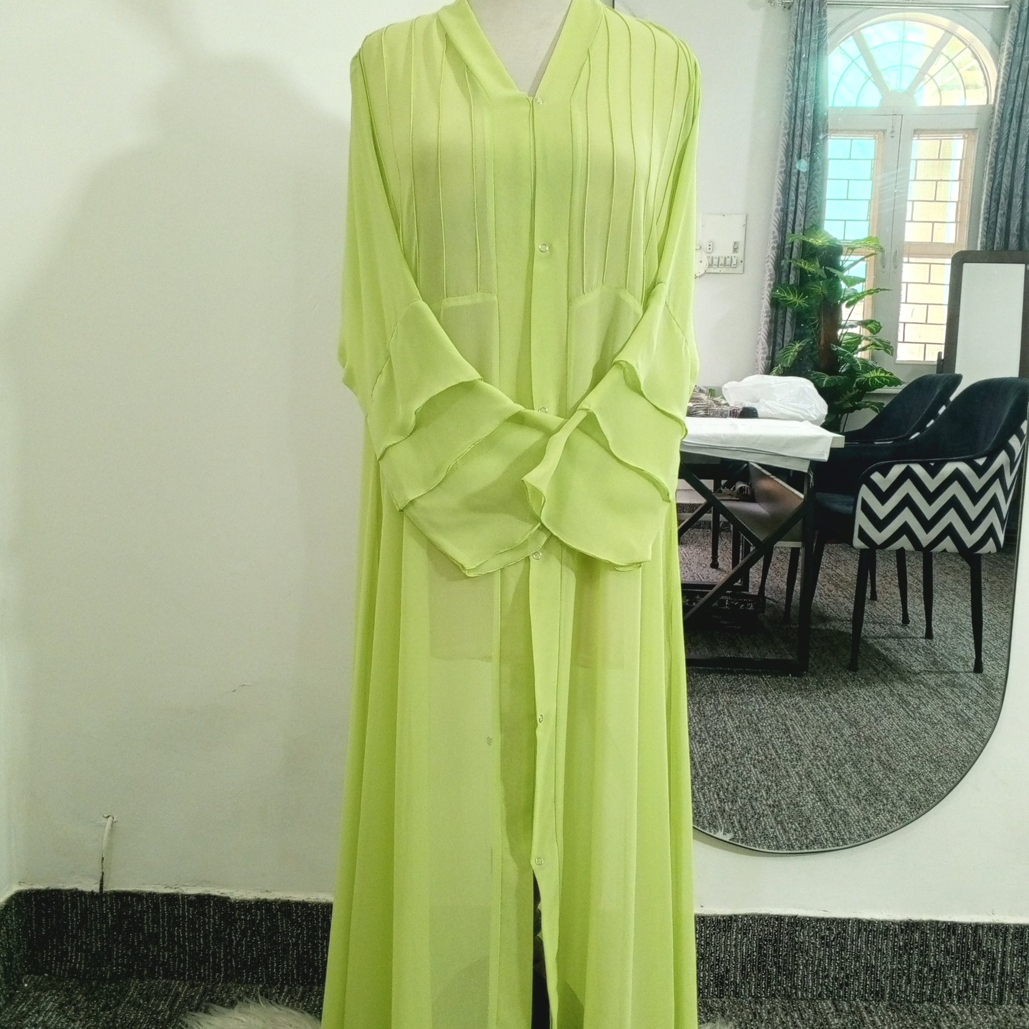 Chiffon Shrug-Lime