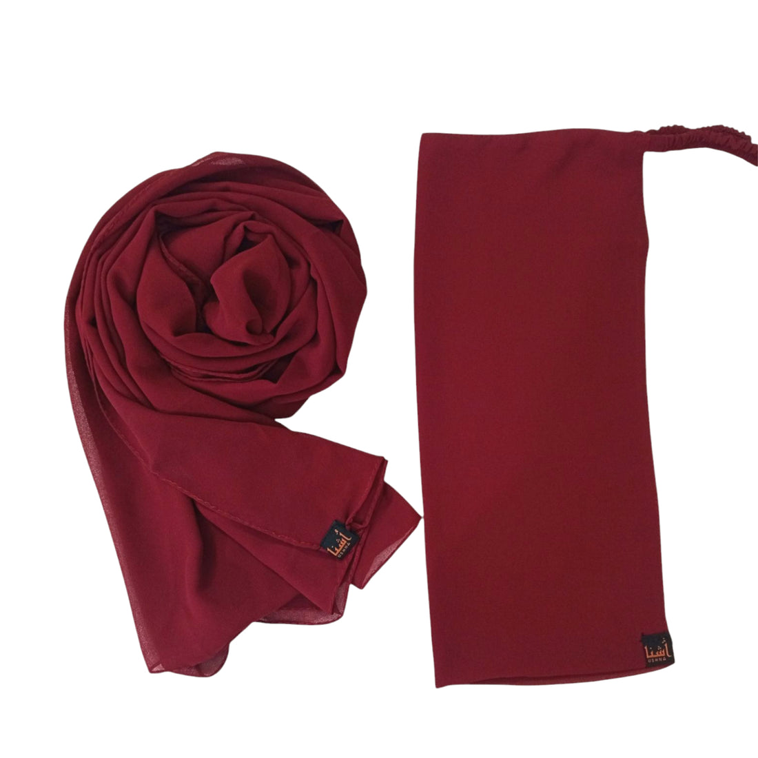 Hijab & Niqab Set-Maroon
