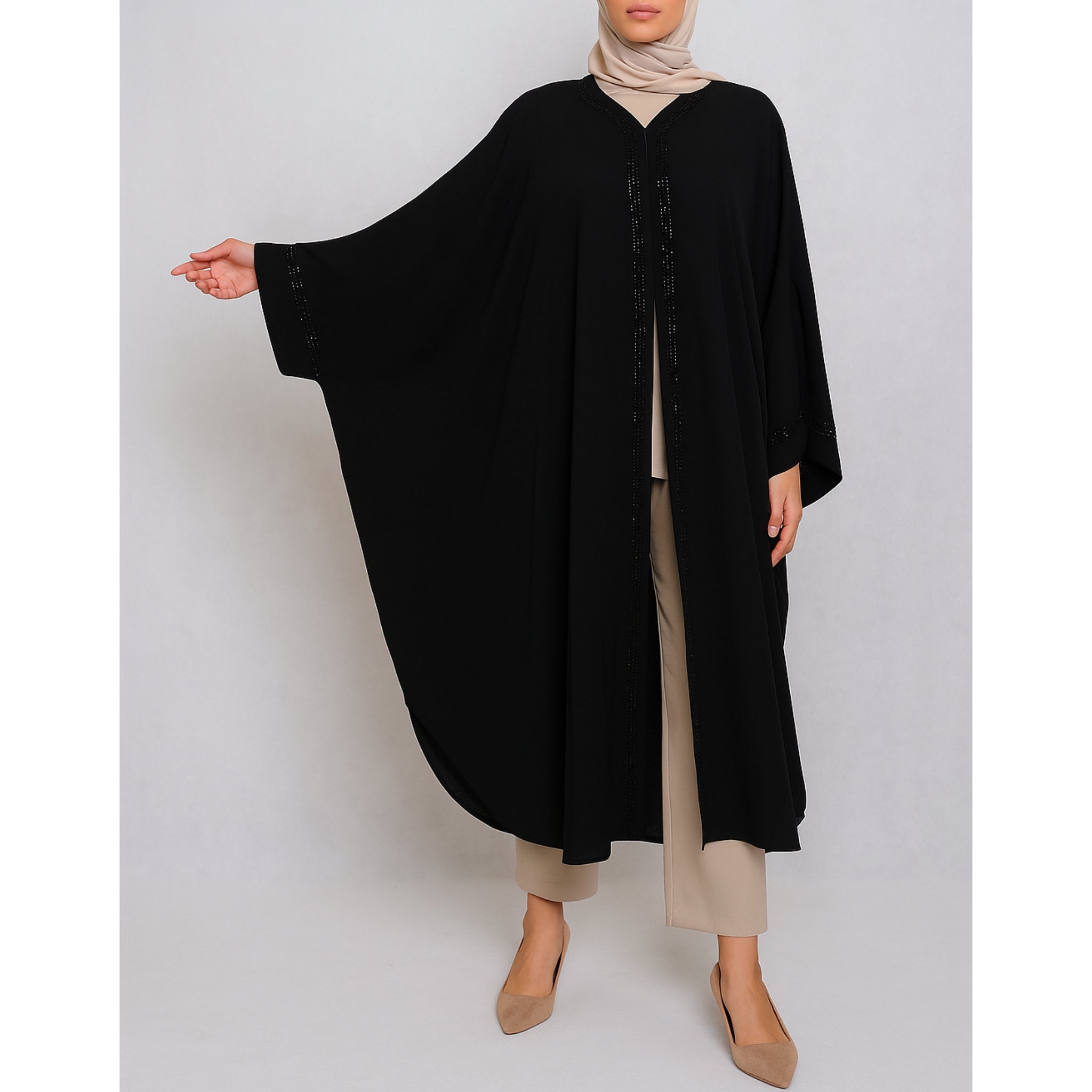 Formal chiffon cape (Black)