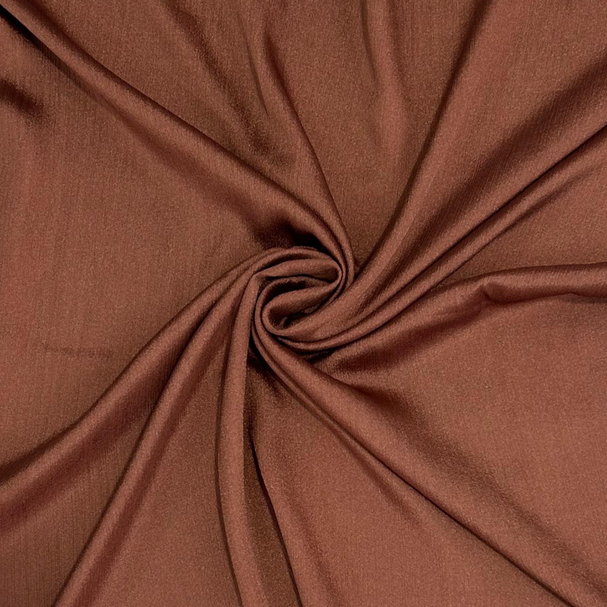 Crinkle Silk Hijab-Dark Brown