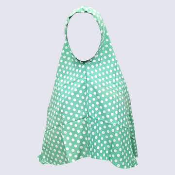 Kids Hijab Linen- Green Dots