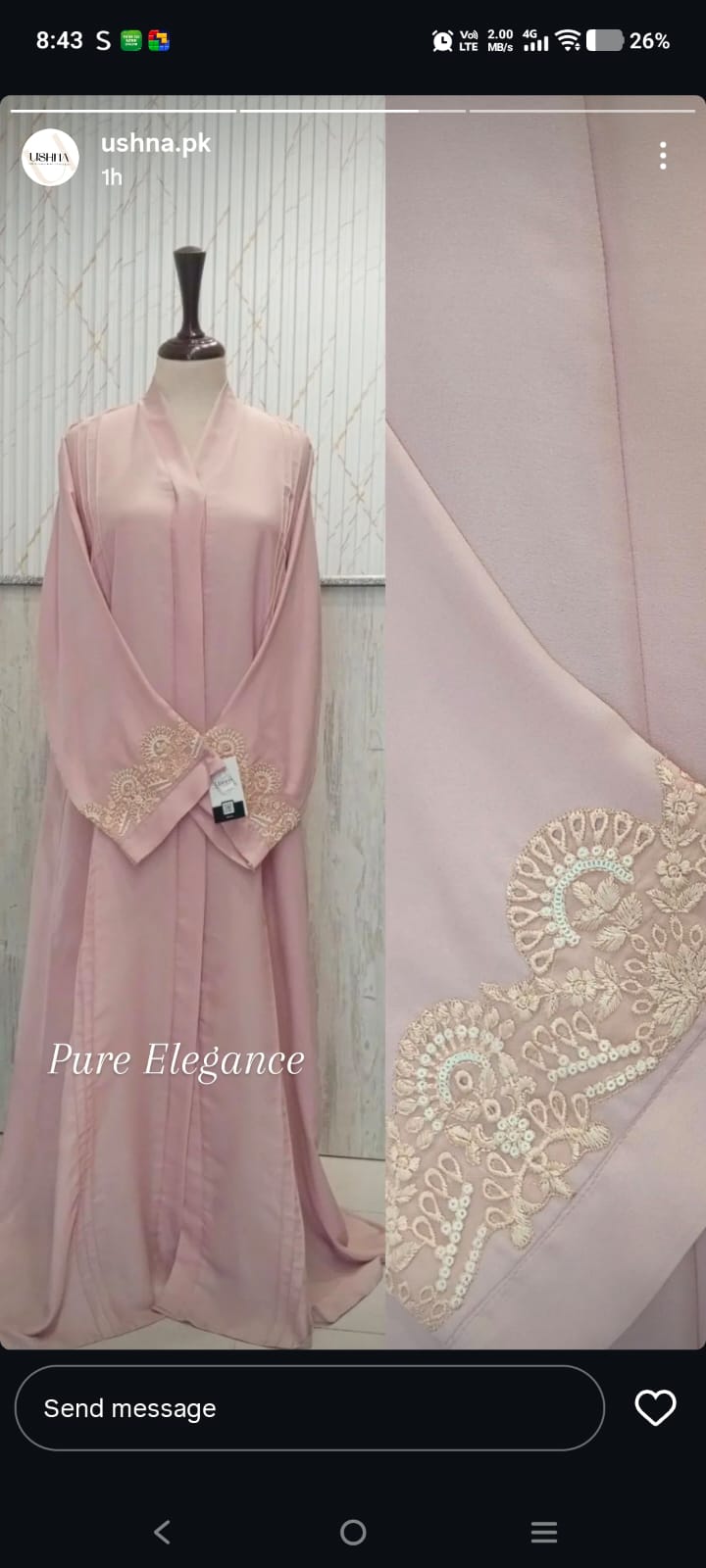 Pure Elegance Abaya Set