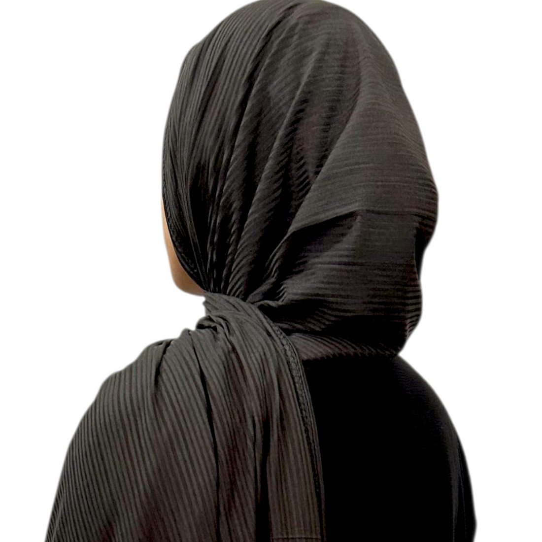 Ribbed Jersey Hijab - Black
